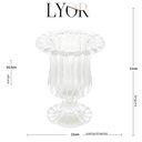 Ver imagem 3 de Jogo 6 Vasos Lyor Renaissance com Pé Vidro Flores 11x14,5cm Pequeno Decorativo
