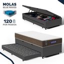 Ver imagem 3 de Cama Box Baú com Colchão Gazin de Molas Ensacadas One Face Air Light + Auxiliar de Espuma Solteiro