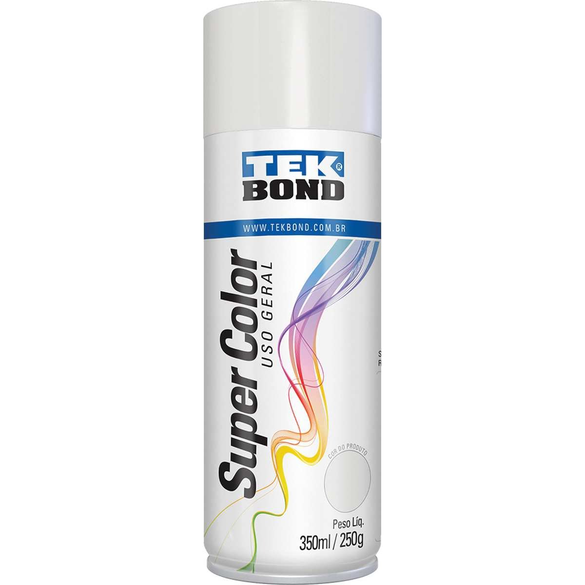 Tinta Spray Uso Geral Gelo 350ml 250g - Tekbond