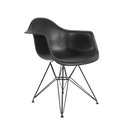 Ver imagem 4 de Mesa de Jantar Vidro Redonda 90cm com 4 Poltronas Pretas Ferro Preto Cor: Preto