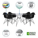 Ver imagem 6 de Mesa de Jantar Vidro Redonda 90cm com 4 Poltronas Pretas Ferro Preto Cor: Preto