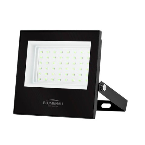 Refletor Led Play 50w Bivolt Preto Luz Verde Blumenau