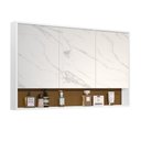 Ver imagem 2 de Armário Banheiro Espelheira 3 Portas Hefesto Branco Nature