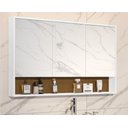 Ver imagem 1 de Armário Banheiro Espelheira 3 Portas Hefesto Branco Nature