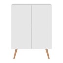 Ver imagem 6 de Sapateira 2 Portas Retrô Nina Multimóveis Branca/natural