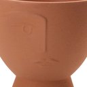 Ver imagem 3 de Cachepot Decorativo em Cerâmica Rosto Plantas Terracota 18 Cm M02 - D’Rossi