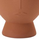Ver imagem 2 de Cachepot Decorativo em Cerâmica Rosto Plantas Terracota 18 Cm M02 - D’Rossi