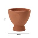 Ver imagem 4 de Cachepot Decorativo em Cerâmica Rosto Plantas Terracota 18 Cm M02 - D’Rossi
