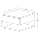 Ver imagem 3 de Mesa de Cabeceira Suspenso Flórida Preto / Freijó - Comprar Moveis em Casa