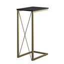 Ver imagem 2 de Mesa de Cabeceira Aço Carbono Base Dourada Light X Preto