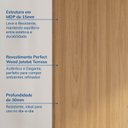 Ver imagem 7 de Painel Liso para TV 75 Polegadas Planejado 200x230cm Aruá CabeCasa MadeiraOriginals Marrom/Jatobá