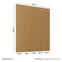 Ver imagem 4 de Painel Liso para TV 75 Polegadas Planejado 200x230cm Aruá CabeCasa MadeiraOriginals Marrom/Jatobá