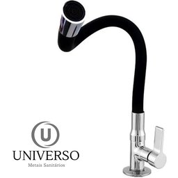 Torneira Colorida Cano Silicone Flexivel Preta Bancada C 70:preto - 9