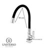 Torneira Colorida Cano Silicone Flexivel Preta Bancada C 70:preto - 3