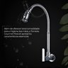 Torneira Cozinha Banheiro Gourmet Flexível de Metal para Bancada / Mesa na Cor Cromado - 4