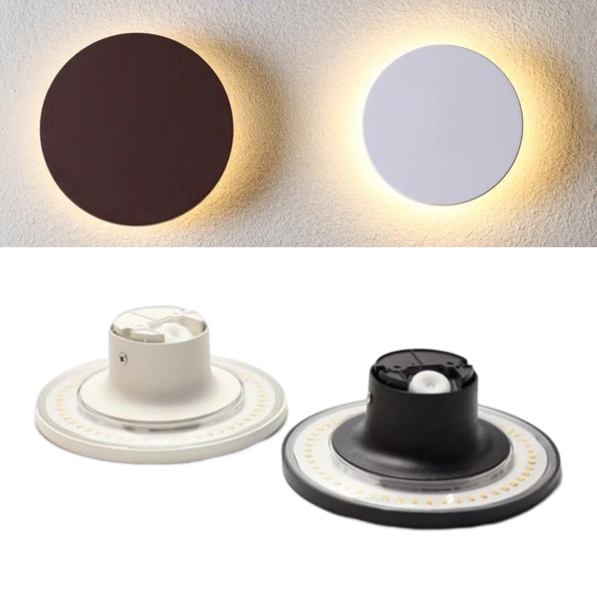 Luminária Lâmpada Arandela Eclipse Led 12W Bivolt Luz Branco Quente Para Paredes Em Ambientes Intern - 3