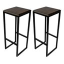 Ver imagem 1 de Kit 2 Banqueta Alta Industrial Moderna P/ Balcão Bistro Cozinha Preto
