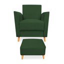 Ver imagem 3 de Poltrona de Amamentação com Puff Flavia Suede - Pallazio