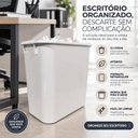 Ver imagem 3 de Lixeira Cesto Retangular 12LT sem Tampa Resistente Jsn Bca