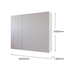 Ver imagem 6 de Conjunto Banheiro Espelheira Klein Gabinete Premium para Pia de Coluna - Jm3 Móveis:esp.branco+gab.b