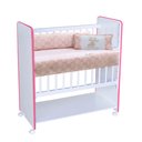 Ver imagem 3 de Mini Berço New Baby Bed Side Grade Móvel + Colchão:branco/rosa