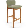 Banqueta Alta para Cozinha Sala de Jantar Bar Dara L02 Bouclê Oliva - Lyam Decor - 1
