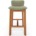 Ver imagem 3 de Banqueta Alta para Cozinha Sala de Jantar Bar Dara L02 Bouclê Oliva - Lyam Decor