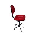 Ver imagem 2 de Cadeira Secretaria pra Costureira com Pé da Base Menor Tecido Vermelho