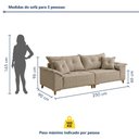 Ver imagem 3 de Sofá 4 Lugares 250cm com Almofadas Zurique