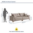 Ver imagem 3 de Sofá 4 Lugares 250cm com Almofadas Zurique