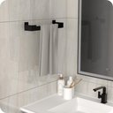 Ver imagem 2 de Porta Toalha Rosto Suporte Banheiro Toalheiro Preto ELG