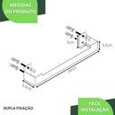 Ver imagem 4 de Porta Toalha Rosto Suporte Banheiro Toalheiro Preto ELG