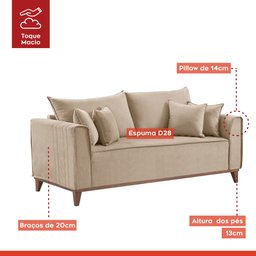 Sofá 4 lugares com Almofadas M46  - 4
