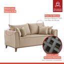 Ver imagem 3 de Sofá 4 lugares com Almofadas Porto