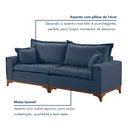 Ver imagem 7 de Sofá Living 4 Lugares 240cm Pés Madeira Maciça Nápoles Linho