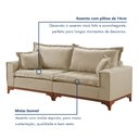 Ver imagem 6 de Sofá 4 lugares com Almofadas Nápoles 