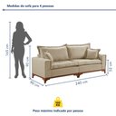 Ver imagem 3 de Sofá 4 lugares com Almofadas Nápoles 