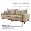 Ver imagem 7 de Sofá 4 lugares com Almofadas Nápoles 