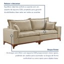 Ver mais imagens de Sofá 4 lugares com Almofadas Nápoles 