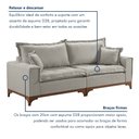 Ver imagem 7 de Sofá Living 4 Lugares 240cm Nápoles Pés Madeira