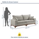 Ver imagem 3 de Sofá Living 4 Lugares 240cm Nápoles Pés Madeira