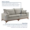 Ver imagem 7 de Sofá 4 lugares com Almofadas Nápoles 