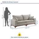 Ver imagem 3 de Sofá 4 lugares com Almofadas Nápoles 