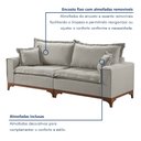 Ver imagem 5 de Sofá 4 lugares com Almofadas Nápoles 