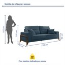 Ver imagem 6 de Sofá 4 lugares 220cm com Almofadas Milão