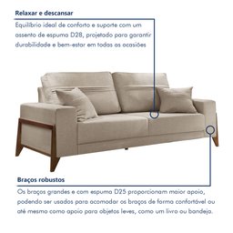 Sofá 4 lugares 220cm com Almofadas M130 Martins Estofados - 4