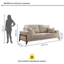 Ver imagem 6 de Sofá 4 lugares 220cm com Almofadas Milão