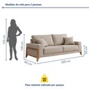 Ver imagem 3 de Sofá 4 Lugares 220cm com Almofadas Milão