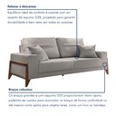 Ver imagem 4 de Sofá 4 lugares 220cm com Almofadas Milão