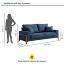 Ver imagem 3 de Sofá 4 Lugares 240cm com Almofadas Milão